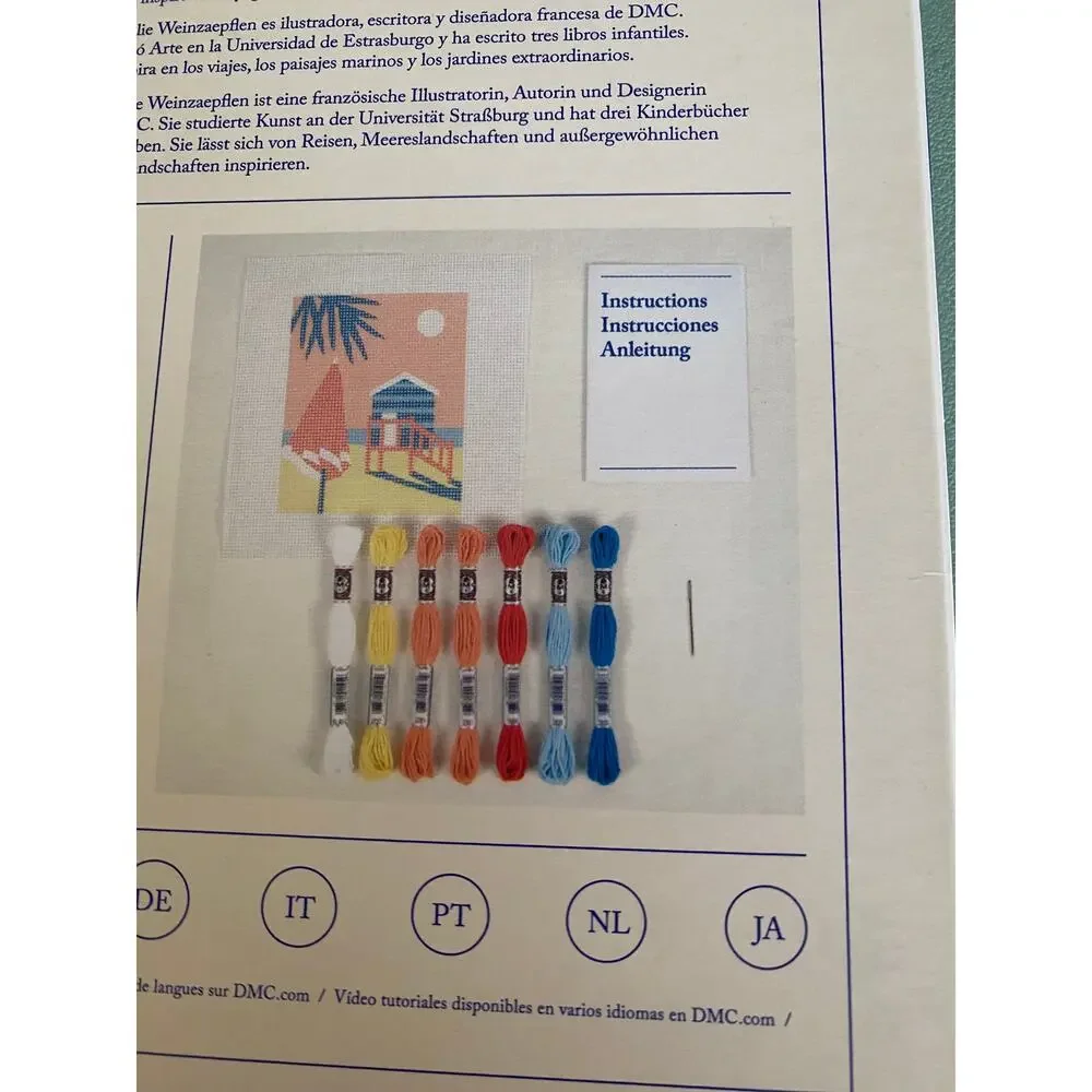 DMC -Nathalie Weinzaepflen Needlepoint kit New in box Beachhouse